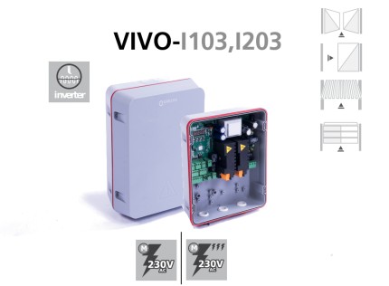 Cuadro VIVO-I103, I203 para puertas batientes, correderas y basculantes con motor digital inverter